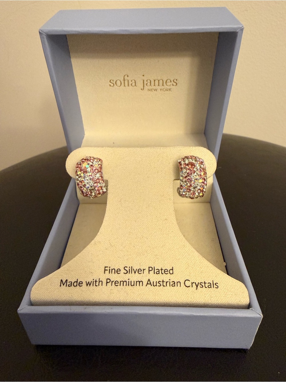 Sofia James Pink Stone Earrings